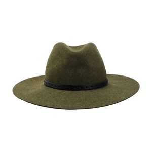 Rag & Bone Olive Green Wool Fedora Hat